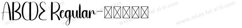 ABCDE Regular字体转换